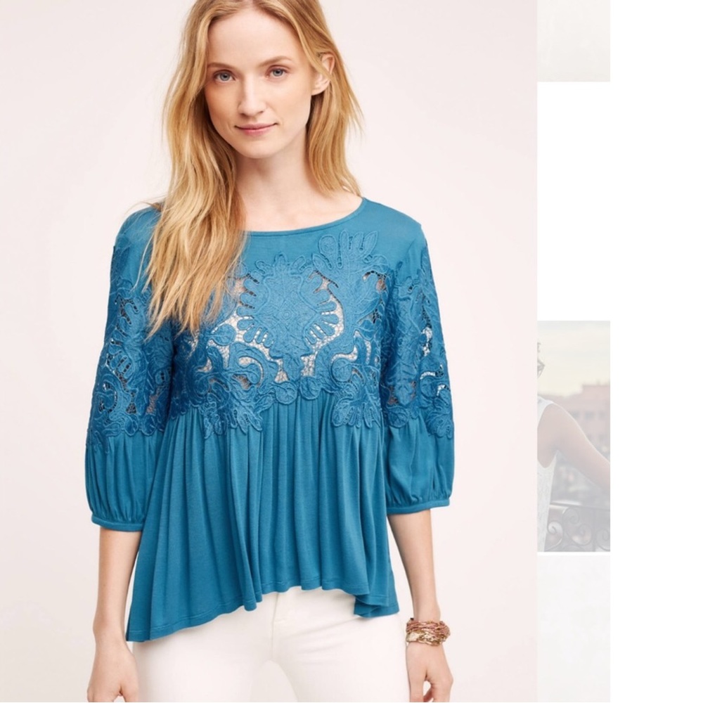 Anthropologie Deletta Desi Lace Blouse